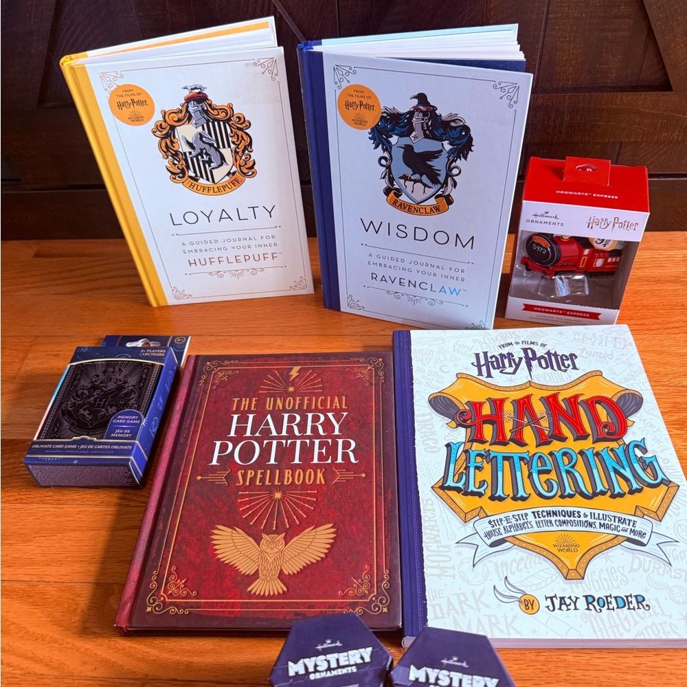 Harry Potter bundle with journals, playing cards and 3 ornaments